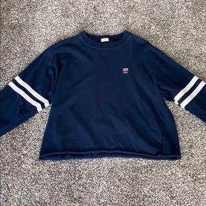 long sleeve cropped usa shirt